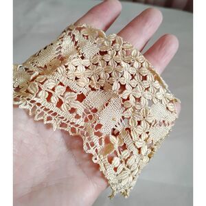 Vintage 1920s to 1940s Rayon Lace Trim, 52 Inches Long, Ecru